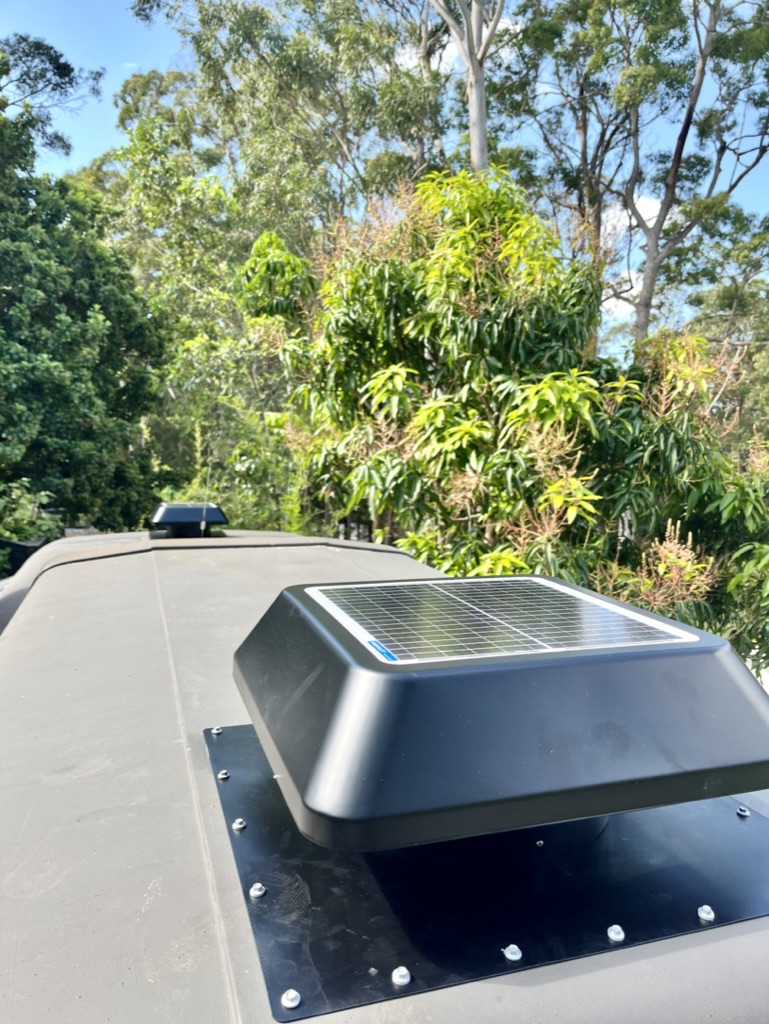 Solar Roof Ventilator on converted Bus on the Sunshine Coast